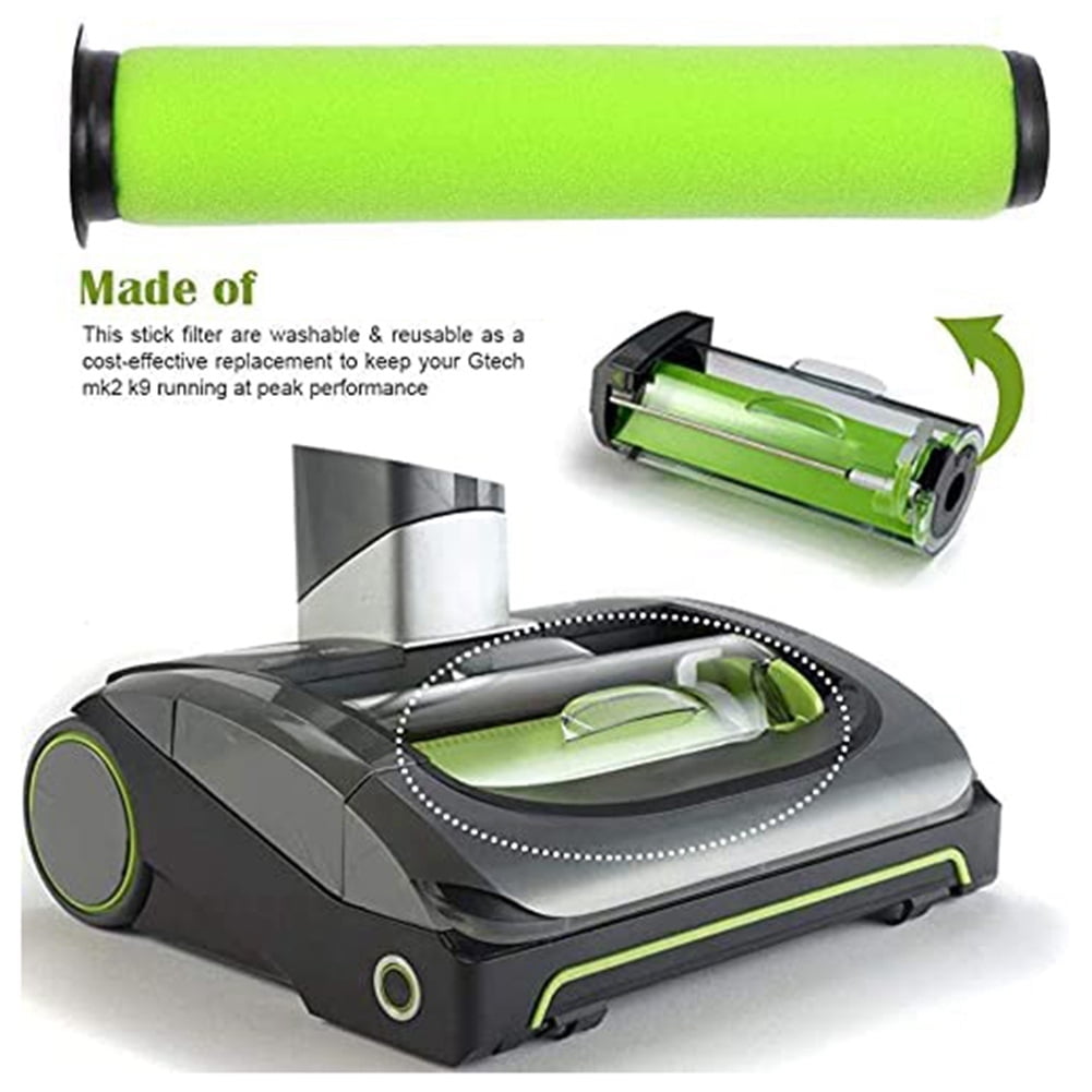 Replacement Washable Dirt Bin Stick Filter for Gtech AirRam Mk2 & Ram