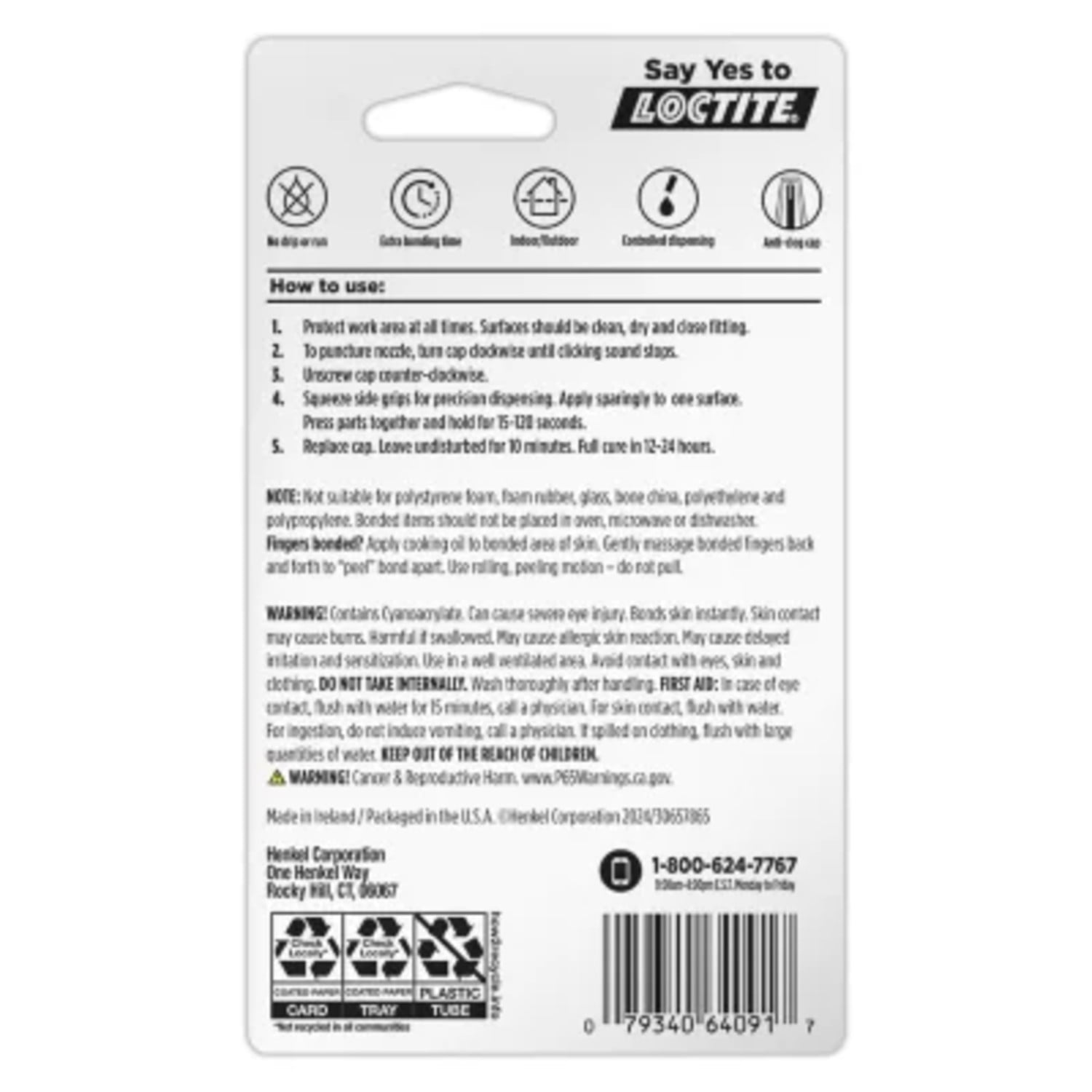 (4 pack) Loctite Super Glue Extra Time Control, Pack of 1, Clear 0.14 fl oz Bottle
