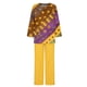 thumbnail image 5 of Puntoco Traje De Pantalón Y top De Cuello Redondo De Manga Larga Con Estampado Informal De Verano Para Mujer Amarillo L, 5 of 5