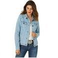 thumbnail image 3 of Veste en Jean Extensible pour Femmes, Veste en Jean, Veste en Jean Boutonnée, 3 of 5