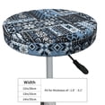 thumbnail image 4 of Fotbe Snowflake Vintage Pattern Stool Covers Round,Waterproof Round Bar Stool Covers Bar Chair Covers Washable Stool Cushion Slipcover for 12-14 Inch Chair-14 inch, 4 of 7