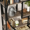 thumbnail image 4 of Tribesigns 70.8 inch Tall Bookshelf, 5-Tier Etagere Bookcase, Modern Book Shelf Display Tack Shelving with 8 Open Storage Shel for Home Office, Living Room, Vintage Grey, 4 of 8