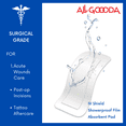 thumbnail image 3 of ALL GOOODA Transparent Film Dressing 4”x12” (15 Pack) + Absorbent Pad, Waterproof Bacterial Barrier, IV Adhesive Bandages, Tattoo Aftercare, Wound Care, Post Surgical, Hip, Shoulder, Knee Replacement, 3 of 5