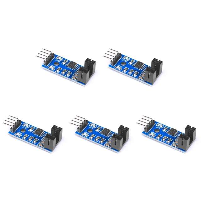 5uds. Kit de bricolaje del módulo del motor de conteo de pulsos de 4 pines del sensor de detección de conteo de velocidad 3.3V-5