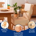 thumbnail image 4 of Asiento Elevador para Niños, Bluelander, Cojín para Silla, Antideslizante y Portátil con Correa de Seguridad, Crema, 4 of 5