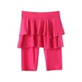 thumbnail image 2 of EnJoCho Girls Ruffle Skirt Attached Leggings Pantskirt Skinny Stretch Five Length Skirted Pants Bottoms 4-12 Years Playwear Casual Cute Toddler, 2 of 6