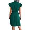 thumbnail image 3 of Bellella Robes Évasées pour Femmes, Robe Midi d'Été Sans Manches, Ourlet Plissé, Robe d'Été Aguichant Ligne A, Vert m, 3 of 4