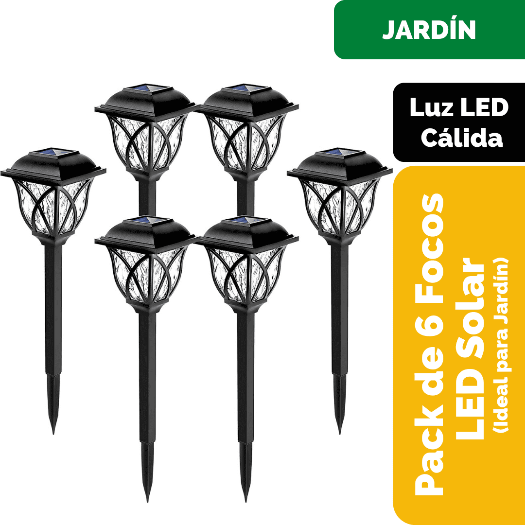 Luces led solares para jardin Lider