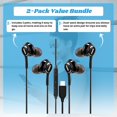 thumbnail image 2 of Auriculares con cable USB-C RS Traders, paquete de 2, con micrófono y control de volumen, 2 of 6