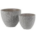 thumbnail image 1 of Collection Tendances Urbaines 54101 Ciment Rond Pot avec Cercle Concentrique Peint en Relief, Gris - Lot de 2, 1 of 1