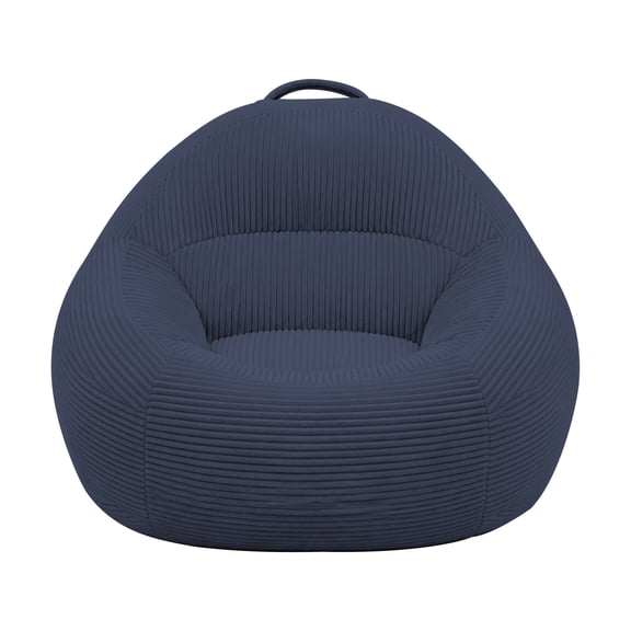 ROFIELTY Bean Bag Chair 3FT Foam Filled for Kids/Teens Washable Non-Slip Blue