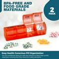 thumbnail image 3 of MEDca Weekly 4-Times-a-Day Pill Organizer, Multicolor (2 Pack), 3 of 10