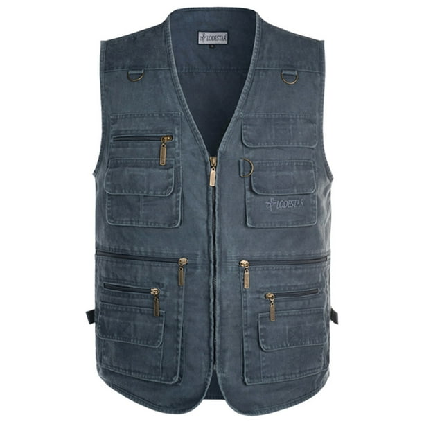SAYOO Chaleco exterior sin mangas para hombres SAYOO moda