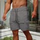 thumbnail image 1 of pstuiky Pantalones cortos de entrenamiento para hombre, Pantalones cargo casuales de moda para hombre, hasta la rodilla, lisos, con bolsillos, rectos, botones y cremallera. Pantalones cortos cargo, 1 of 6