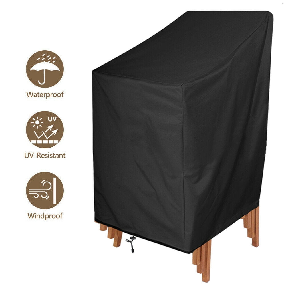 Patio Chair Cover Waterproof Outdoor Lounge Stackable High-Back Chairs Covers US