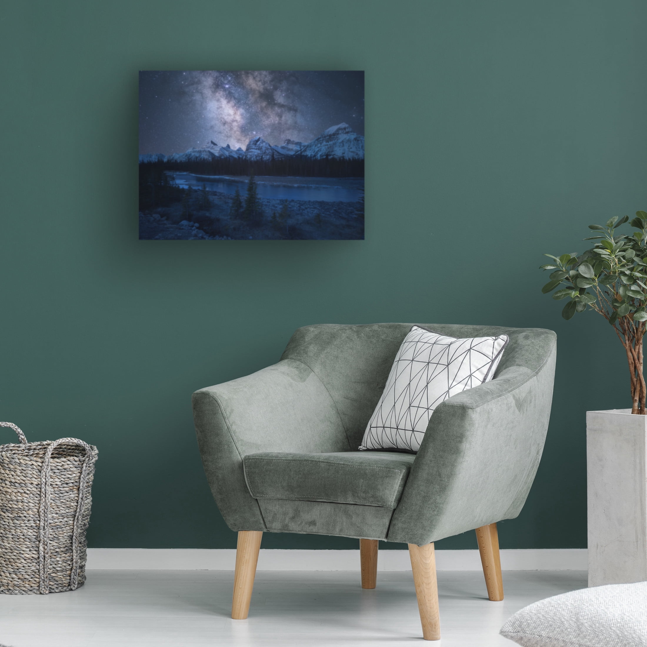 Trademark Fine Art Carlos F Turienzo Milky Way over Mountains Canvas Wall Art
