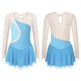 thumbnail image 5 of DPOIS Kids Girls Figure Ice Skating Leotard Dress Performance Costume, 5 of 5