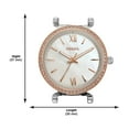 thumbnail image 4 of Fossil Womens Carlie Mini Quartz Stainless Steel Three-Hand Watch, Color: Rose Gold/Silver Model: ES4649, 4 of 4