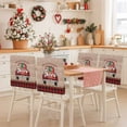 thumbnail image 2 of Christmas Truck Chair Covers Set of 4 Retro Xmas Gnome Poinsettia Wood Grain Plaid Chair Back Covers Stretch Removable Washable Slipcovers Protector for Dining Room Kitchen Party Decor, 2 of 5