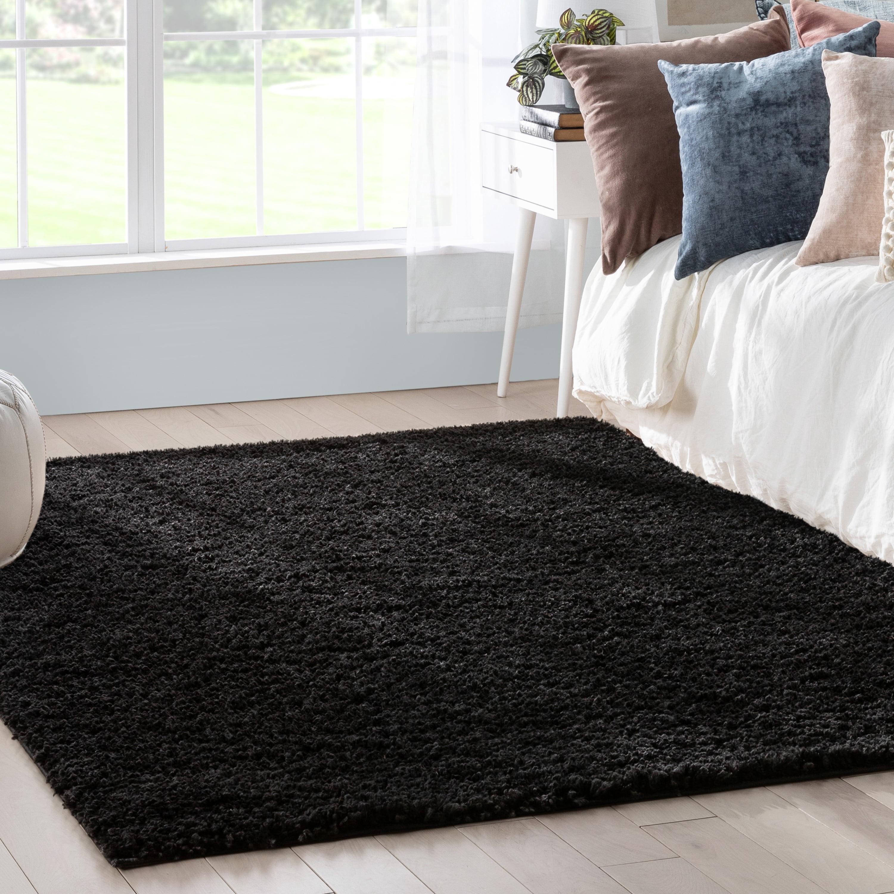 Well Woven Elle Basics Emerson Modern Textured Black 3'11" x 5'3" Area Rug