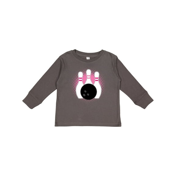 Inktastic Bowling Pins Cute Bowler Girls Long Sleeve Toddler T-Shirt
