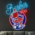 thumbnail image 4 of Handmadetneonsign Barber Shop Decal Printed Neon Light, Barber Acrylic Led Light, Barber Salon Sign, 4 of 5
