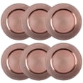 thumbnail image 3 of Round Beaded Charger Plates, 13 Inch, with Napkin Rings and Cloth Napkins, Set of 6 (Rose Gold), 3 of 8