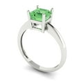 thumbnail image 2 of 2.5 ct Asscher Cut Simulated Green Diamond Solitaire 18K White Gold Womens Engagement Ring, 2 of 3