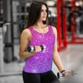 thumbnail image 6 of Hirioo Purple Glitter for Women's Workout Tank Top Sleeveless Workout Tops Athletic Gym Shirts-XX-Large, 6 of 7