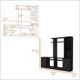 thumbnail image 3 of TV Furniture for TVs Up to 78” – Two-Door Cabinet, 6 External Shelves | Modern | Black, 3 of 7