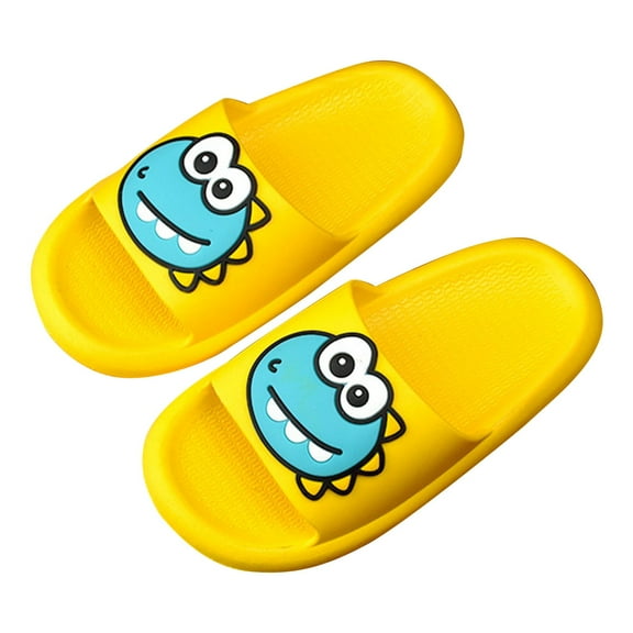 Mepaouo Boy Girl Cute Cartoon Dinosaur Shoes Open Toe Cloud Sandals Non-Slip Summer Shower Slippers