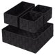 thumbnail image 1 of Juego de 4 cestas de almacenamiento tejidas Posprica para organizar, color negro, 1 of 6