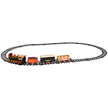 Kid Connection 22-Piece Railroad Engine and Tracks, Red, Black & Gold ...