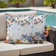 thumbnail image 4 of Fall Blue Maple Outdoor Waterproof Pillow Covers, Thanksgiving Pumpkins Daisy Country Leaves Decorative Square Throw Pillowcase Sofa Cushion Sham for Patio/Couch/Chair, 16"x16" 2 Pack, 4 of 8