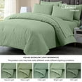 thumbnail image 5 of Chezmoi Collection Liam 7-Piece Sage Green Bed in a Bag King Comforter Set with Sheets Medallion Embossed Bedding Set, 5 of 9