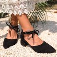 thumbnail image 2 of KEVCHE Womens Closed Toe Strappy Heels Low Block Chunky Heels, Comfortable Pointed Toe Short Heels Dress Shoes for Women, Casual Walking Pumps, 2 of 8