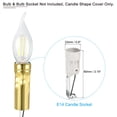thumbnail image 3 of Unique Bargains Candle Shape Covers Sleeves Iron Candelabra Base Gold 6 Count, 3 of 6