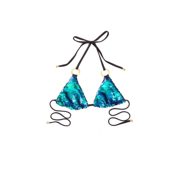 Beach Bunny Siren Song Green Ombre Triangle Top G1474t1 Grom Green Large Walmart Com Walmart Com