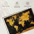 thumbnail image 6 of Elephant Stock Refined Gold World Map Wall Art - Horizontal Canvas Wall Art - Living Room Wall Decor - Map Canvas - Brown And Black Decor - 48" x 32", 6 of 8