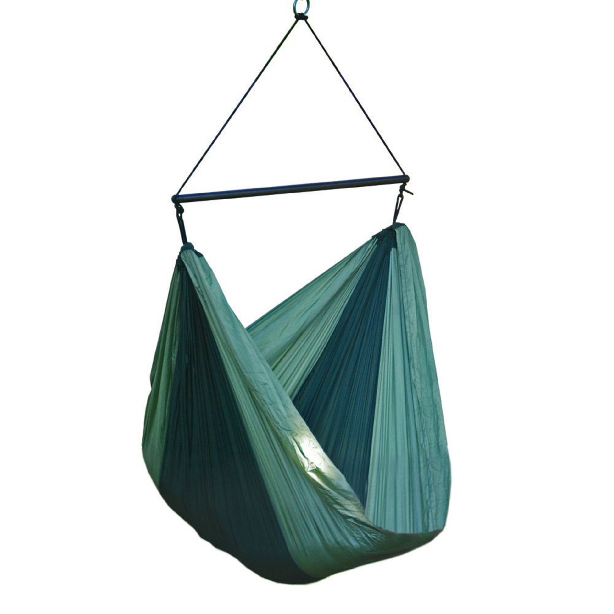 The Hamptons Collection 60 Green and Blue Polyester Traveler Hammock Chair 