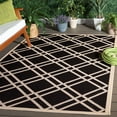 thumbnail image 2 of Safavieh Courtyard Jasper Geometric Indoor/Outdoor Area Rug, Black/Beige, 8' x 11', 2 of 17