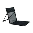 thumbnail image 1 of Silla de piso plegable con cojín, silla de estadio portátil con respaldo, cojín para asiento de playa, para senderismo, viajes, patio, picnic Negro, 1 of 9
