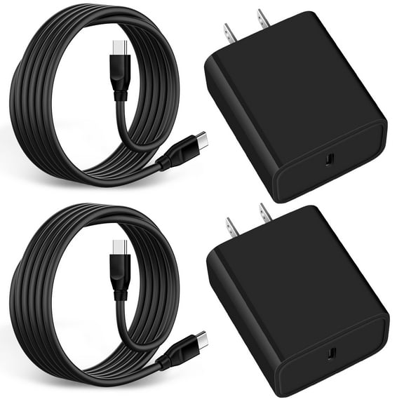 USB C Block,HAOANO 2PACK 20W PD Type C Wall Charger Block USB Charger Adapter Plug USB C Brick Power Delivery Android Fast Charger Block Phone Charger with 2PACK Usbc Charging Cable 6ft