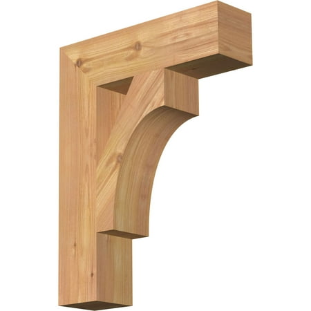 

Ekena Millwork 3 1/2 W x 14 D x 18 H Westlake Block Smooth Bracket Western Red Cedar