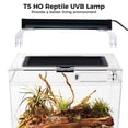 thumbnail image 4 of Lámpara UVB para reptiles T5 HO, kit combinado de iluminación UVB de 8 W para terrarios de reptiles, lámpara con reflector de aluminio curvado, iluminación UVB para anfibios tropicales y del desierto, 4 of 7