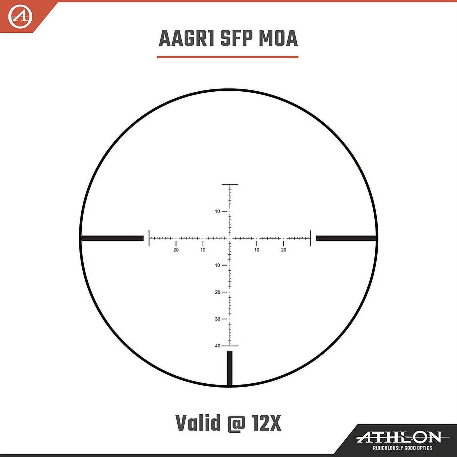 Athlon Optics Heras SPR Rifle Scope 2-12x 42mm AAGR1 MOA Reticle Matte Black