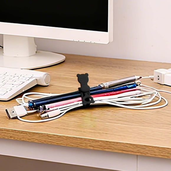 Oliegs Attaches de Fil en Silicone Haute Performance Réutilisables Organisateurs de Gestion de Cordon Flexible pour Fixation et Arrangement Sécurisés des Fils d'Appareils Électroniques