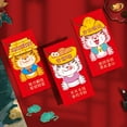 thumbnail image 4 of 3Pcs/Set Red Pocket Foldable Clear Print 3D Effect 2022 Chinese Style Decorative Lucky Money Bag for Elder, 4 of 8
