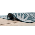 thumbnail image 5 of HR HANDCRAFT RUGS Waterproof Leaf Pattern Outdoor Rug Stain/Fade-Resistant Turquoise - 7'6" x 10', 5 of 5