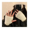 thumbnail image 5 of Guantes de punto para estudiantes con medio dedo y vuelta para otoño e invierno, guantes cálidos a prueba de frío para escribir en la oficina, guantes con fugas para pantalla táctil que combinan con, 5 of 5